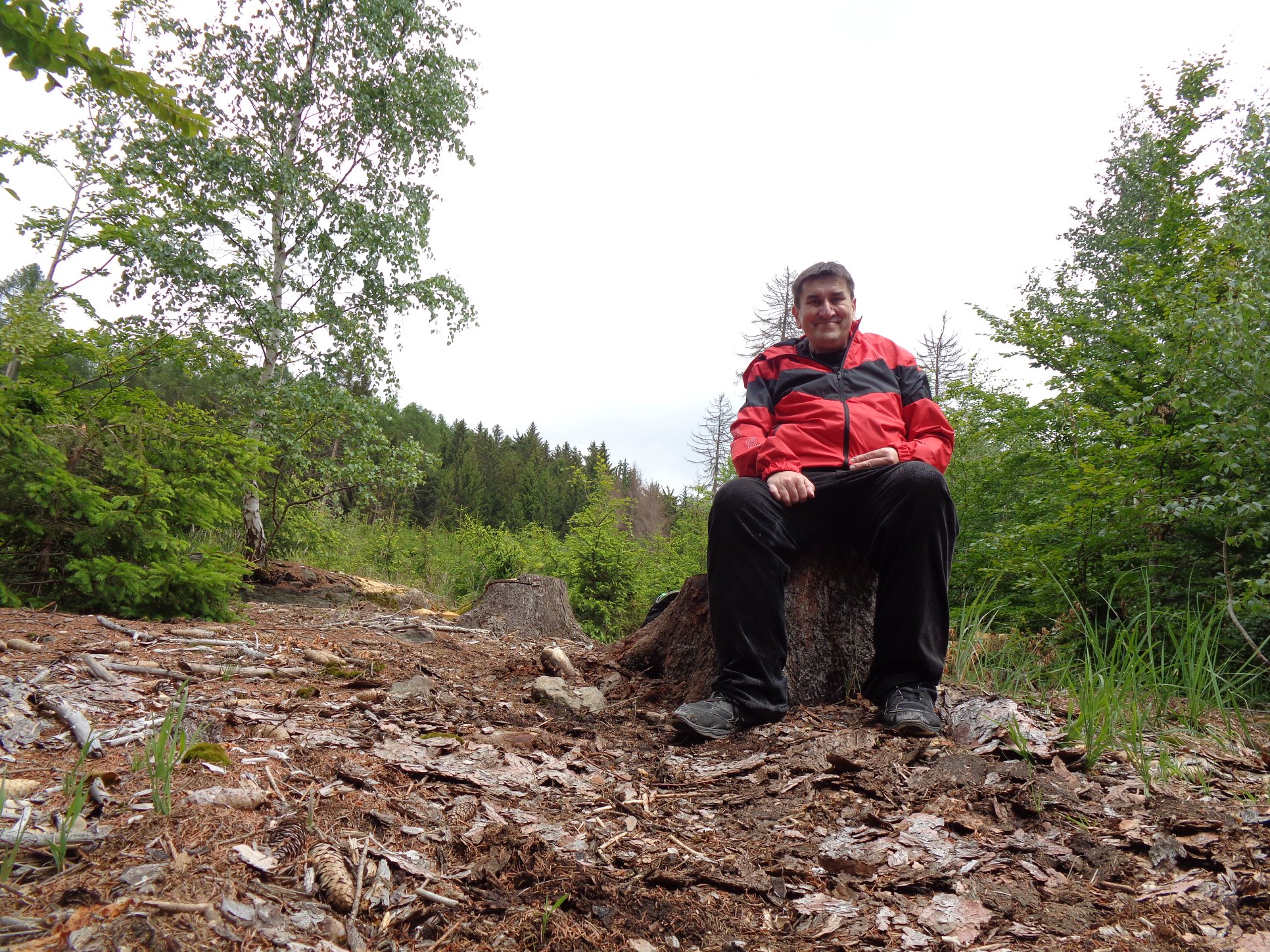 Z turistického pochodu Měřín - Blízkov - Dědkovská hora - Dědkov - Měřín  12 km